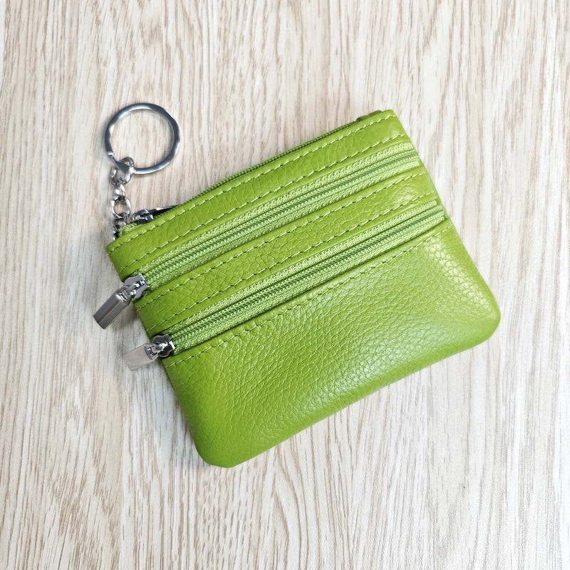 Explosions Genuine Leather Coin Purse Ladies Home Zipper Key Bag Multifunctional Card Bag Coin Coin Coin Bag
