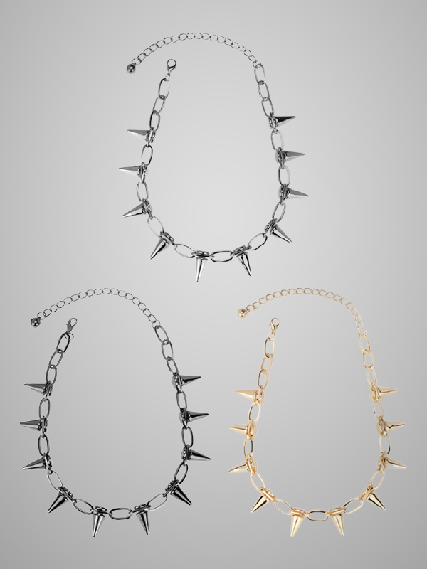 Retro Punk Gothic Rivet Necklace