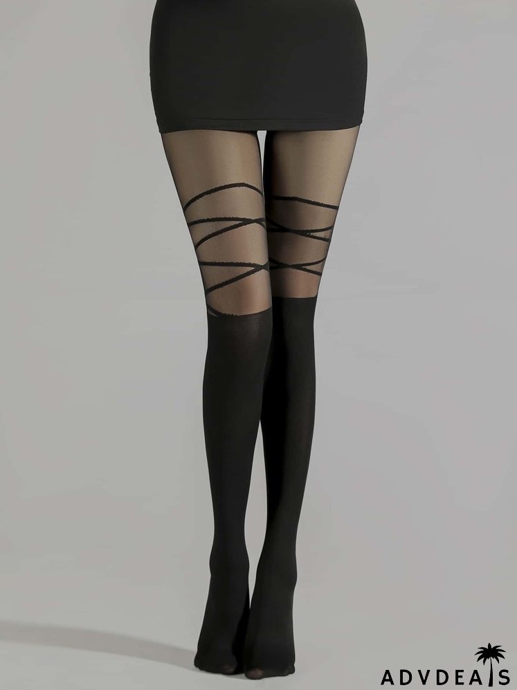Geometric Pattern Tights