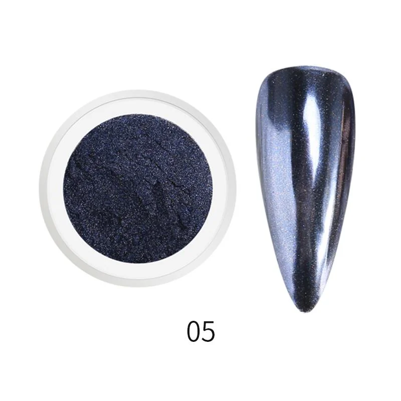 1 Box Solid Mirror Nail Glitters Powder Dust for Metal Nail Art Nail Powder Chrome Pigment DIY Nail Art Decorations