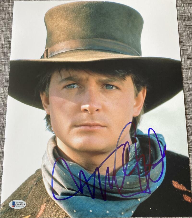 MICHAEL J. FOX SIGNED AUTOGRAPH - BACK TO THE FUTURE RARE 11X14 Photo Poster painting BECKETT 26