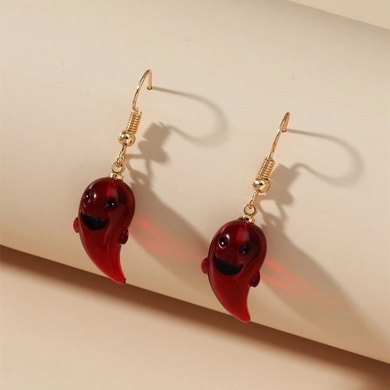 1 Pair Vintage Style Ghost Plating Resin Drop Earrings