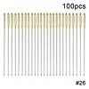 100-Pack Metal Large Eye Embroidery Needles Golden Color Cross Stitch Needles with Round Heads & Storage Box for DIY Sewing Quilting Crafting
