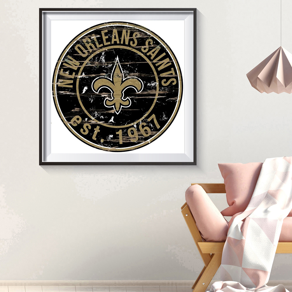 New Orleans Saints Helmet - 5D Diamond Paint - DiamondByNumbers - Diamond  Painting art