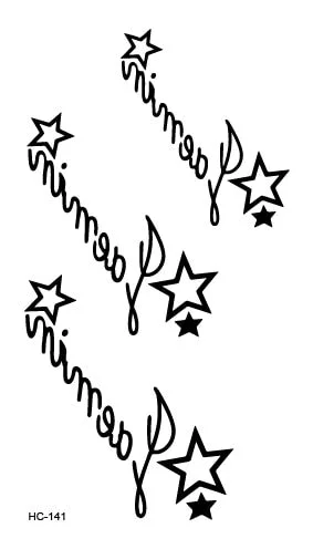 Free Shipping Classic Black Tattoo Waterfproof Fake Temporary Tattoo Sticker Body Cat Star Infinity Bird Small Tattoo 10.5x6cm