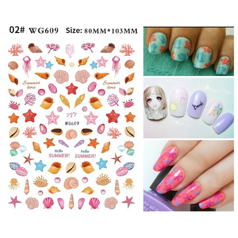 3D Hearts Clubs And Spades Poker Design Self-adhesive Sticker Decals Flowers Lines Geometric Nail Art Manicures Sliders Foils