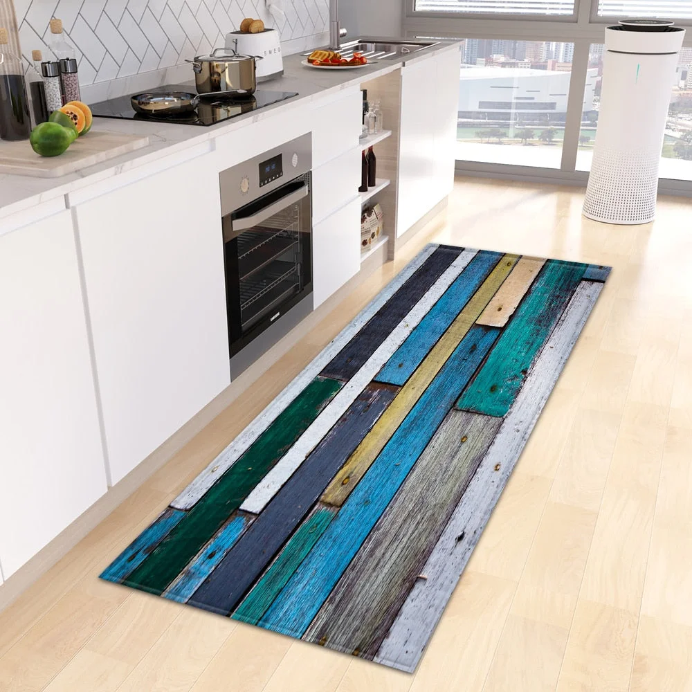 Modern Kitchen Mat Hallway Entrance Doormat Home Bedroom Bedside Living Room Children Decoration Carpet Bath Anti-Slip Floor Rug
