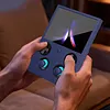 Silicone Protective Case for ANBERNIC RG477V Handheld Game Console Washable Soft Silicone Cover with Lanyard Includes 4 Button Caps Anti-Scratch