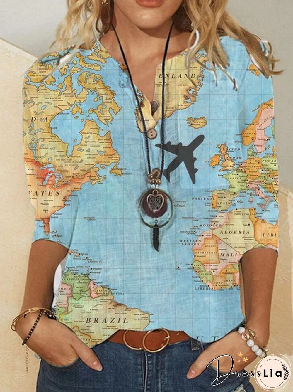 Half Sleeve Casual Printed Tops