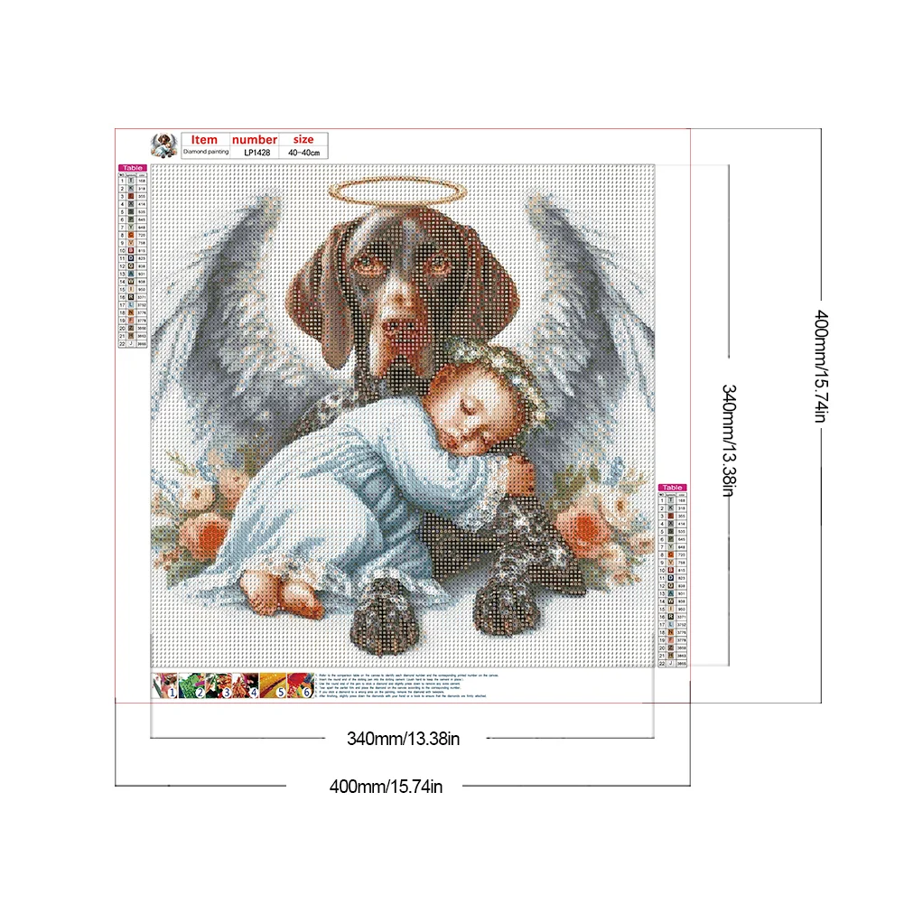 Diamond Painting - Full Round Drill - Angel Child(Canvas|40*40cm)