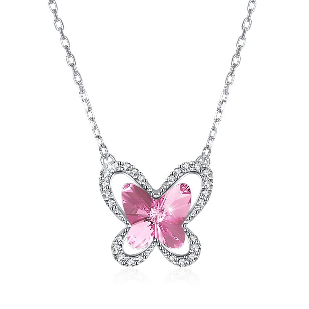 Austrian Crystal Necklace  Necklace Butterfly Clavicle Chain