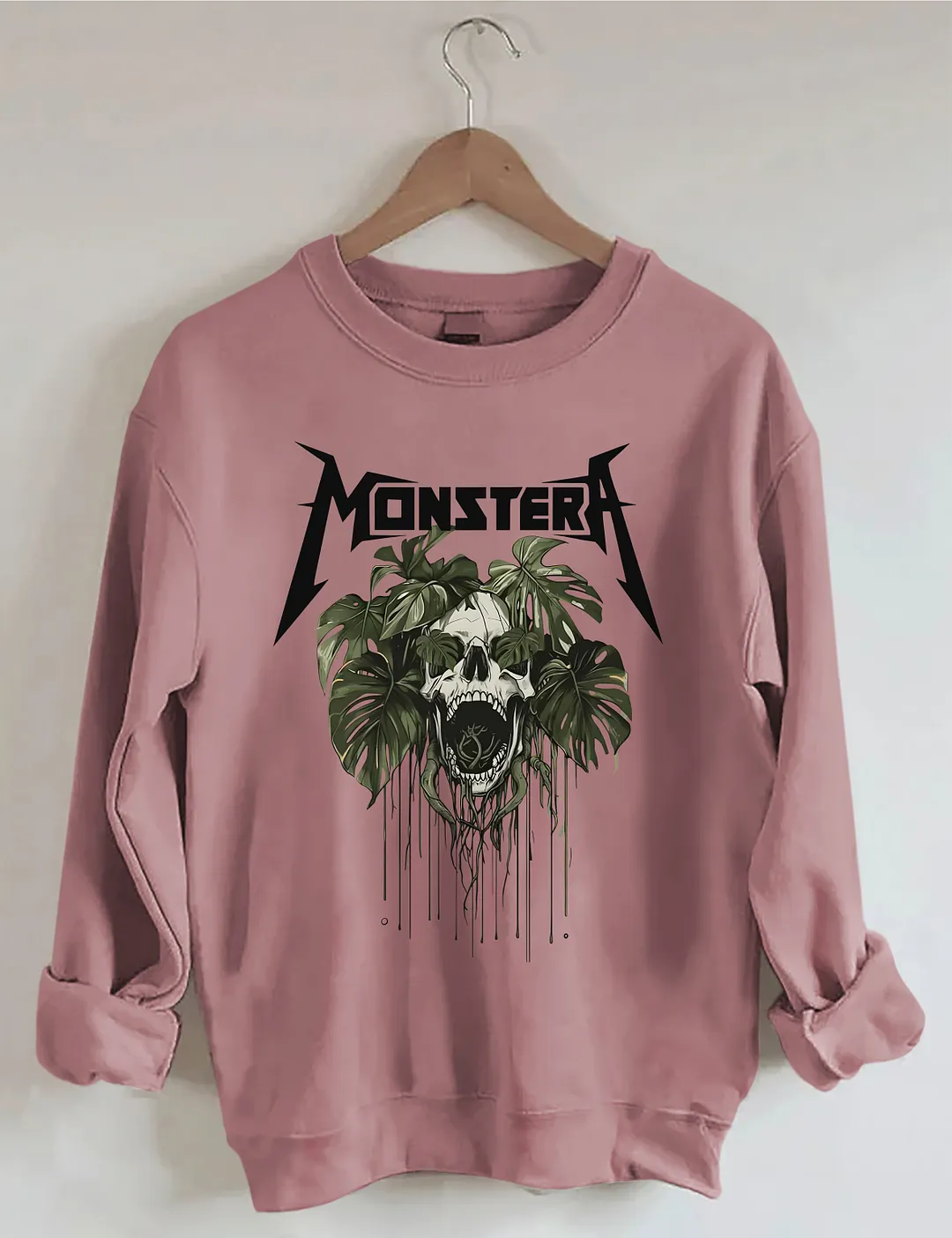 Monstera Skull Sweatshirt