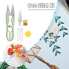 DIY Embroidery Needle Threads Scissors Thimble Cross Stitch Sewing Kit Set