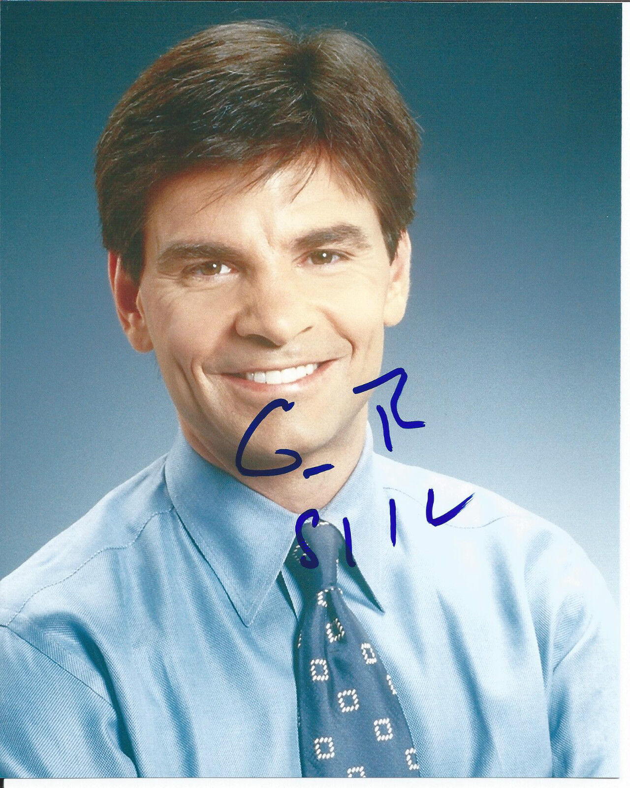 Television Political Journalist George Stephanopoulos Signed 8x10 Photo Poster painting w/COA