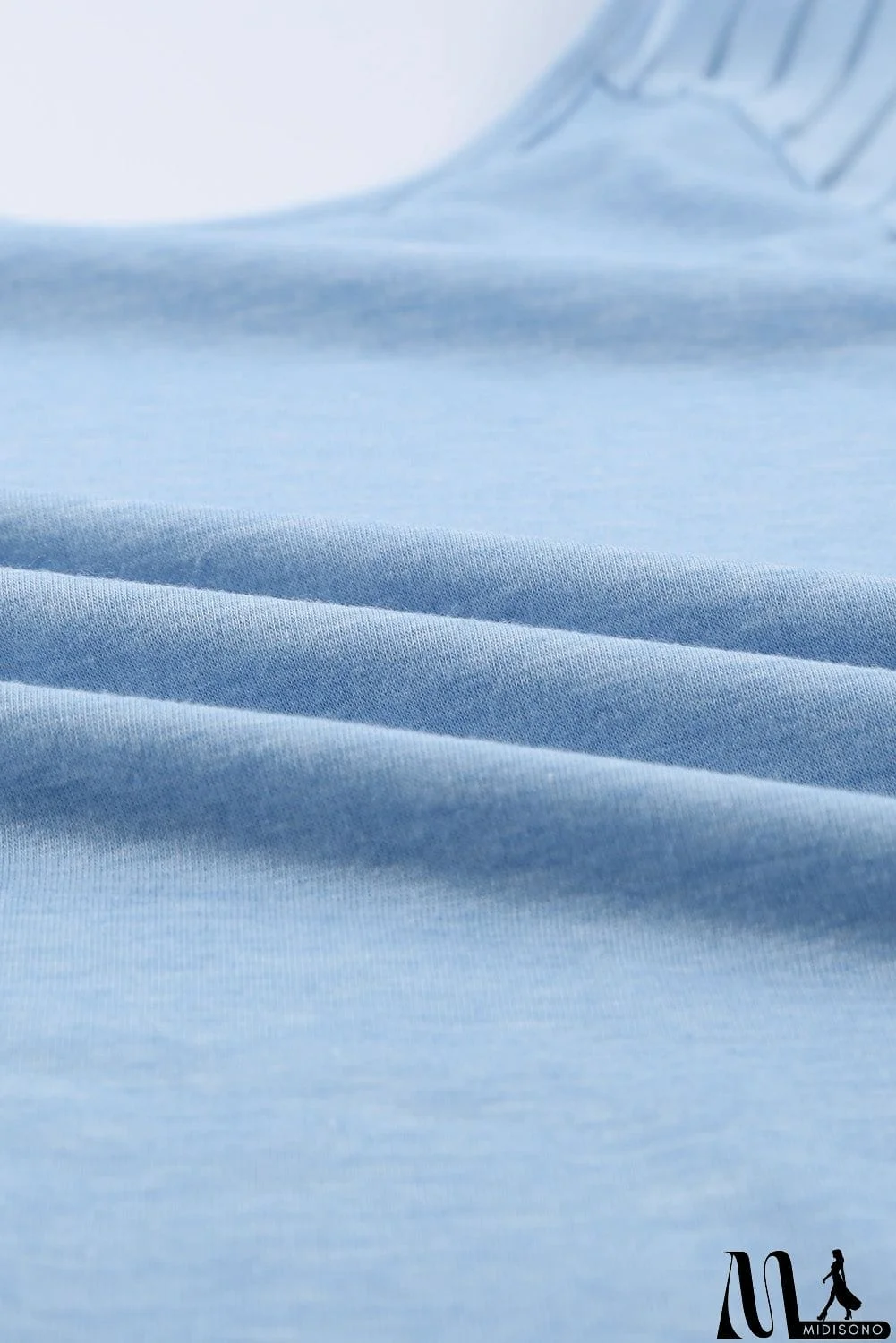 MidiSono - Sheer Stripe V-Neck Top