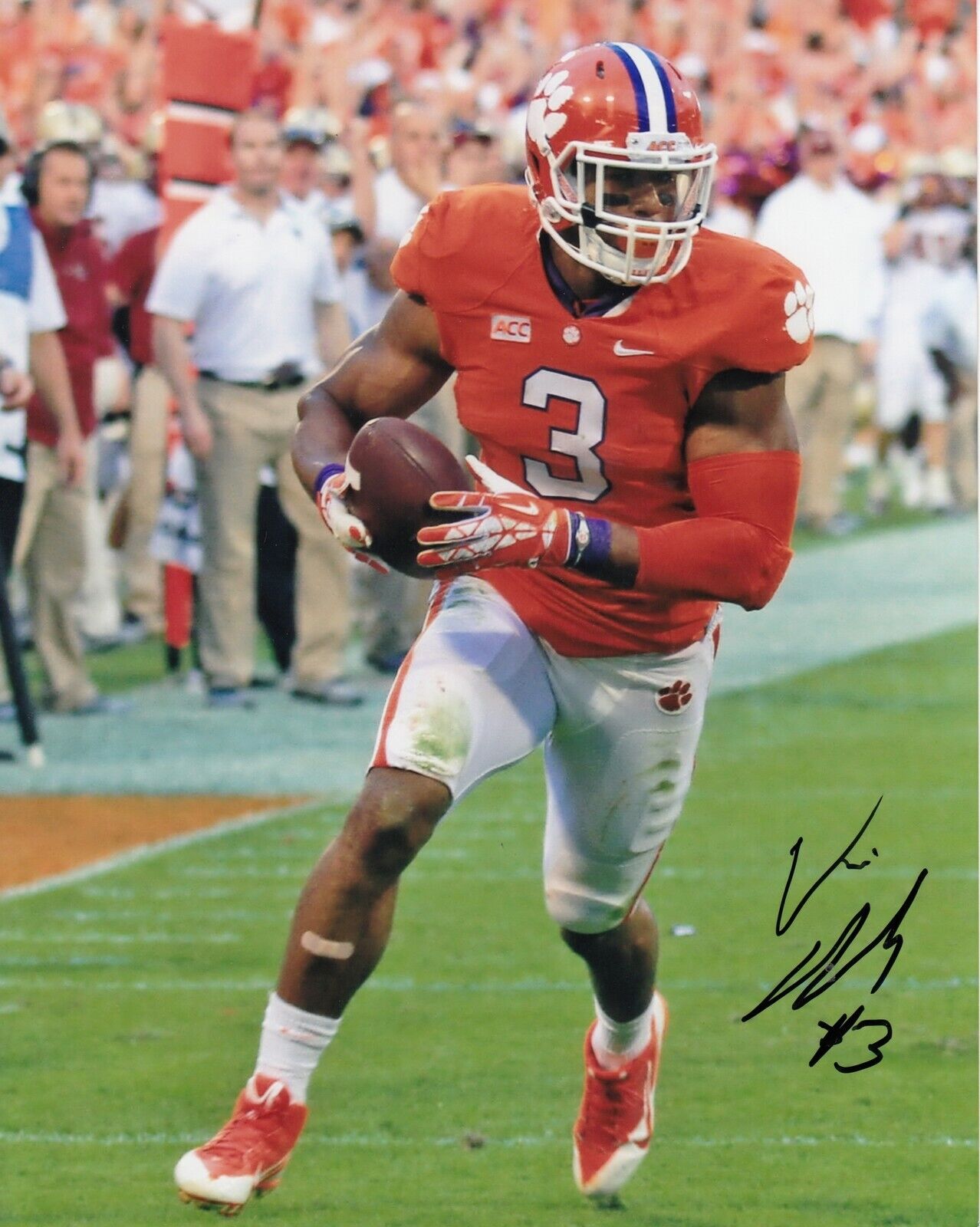 Vic Beasley #3 8x10 Signed Photo Poster painting w/ COA Clemson Tigers 031019