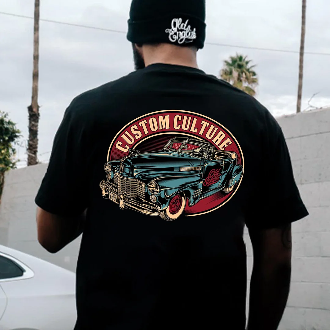 CUSTOM CULTURE Classic Car Print Men's T-shirt