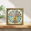 Diamond Painting Special Shaped Drill Mandala Cross With Frame(8.46x8.46inch)