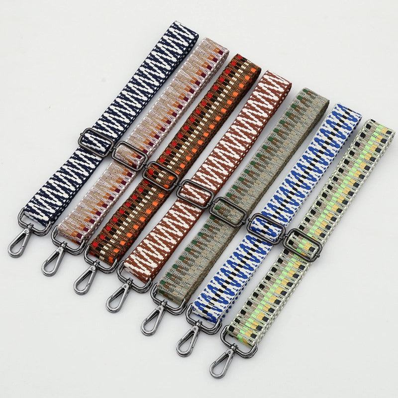 Polyester Cotton Stripe Bag Strap