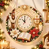 Acrylic Special Shape Xmas Cross Diamond Pearl Painting Clock Handicraft Hanging Kit