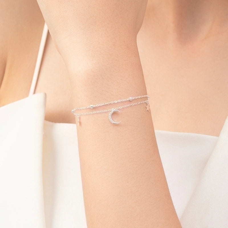 925 Sterling Silver Cable Chain Bracelets IG Style Minimalist Classic Style