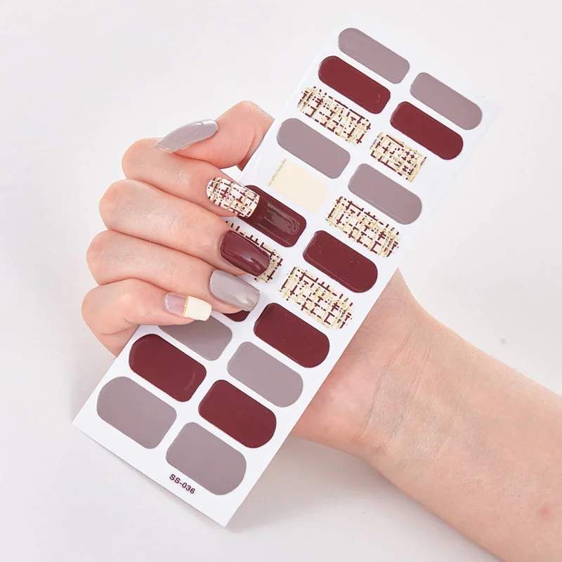 Churchf Fashionable Blue Diamonds Nail Art Stickers Collection Manicure DIY Nail Polish Strips Wraps for Party Decor-Nail Inspo