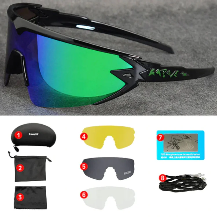 Green Caliber Polarized UV400 Cycling Sunglasses