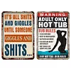 2pcs - Warning - Vintage Metal Signs(12*16Inch) - Warning