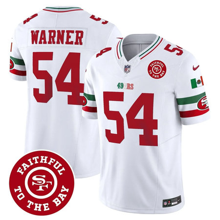 Youth San Francisco 49ers #54 Fred Warner White Mexico Faithful To The Bay Patch Vapor F.U.S.E. Limited Jersey