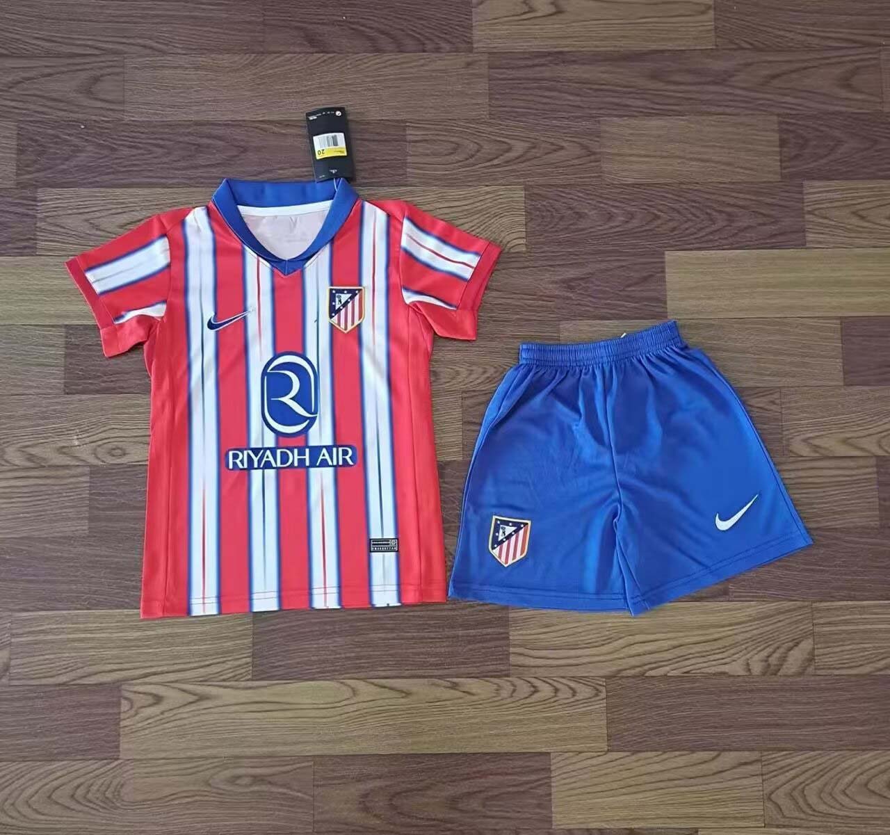 2024-2025 Kids Atletico Madrid Home Football Shirt 1:1 Thai Quality