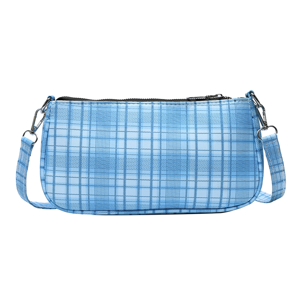 

Women Canvas Handbag Plaid Tote Lady Casual Shoulder Underarm Bags -Blue, 501 Original