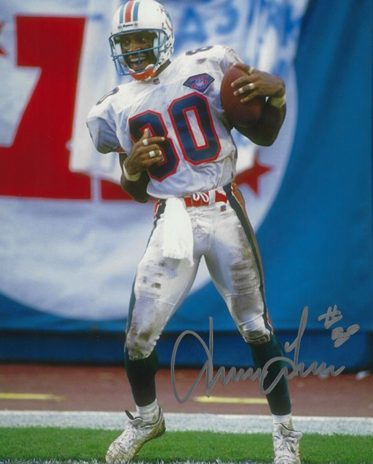 Autographed IRVING FRYAR Miami Dolphins 8X10 Photo Poster painting - w/COA