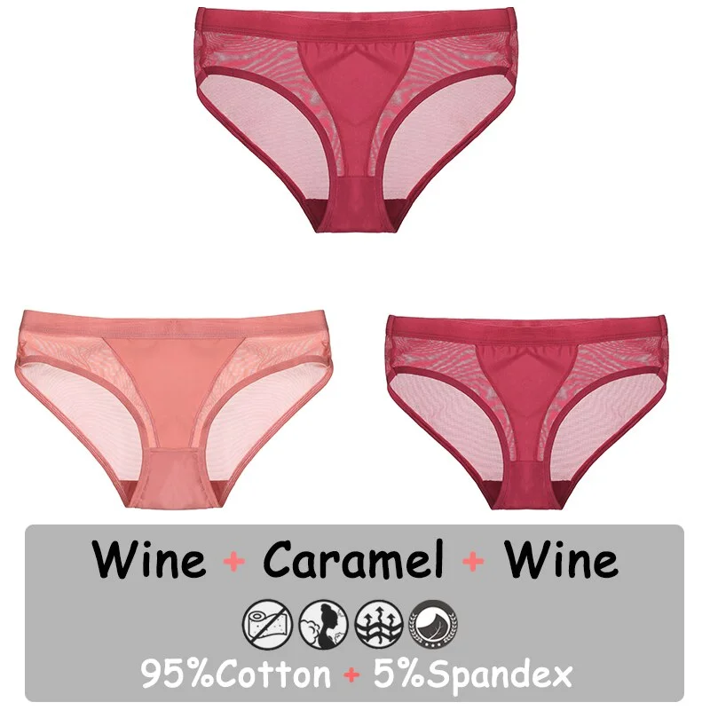 Billionm Seamless Panties Sexy Lingerie Mesh Female Underwear See-Through Underpants Low-Waist Briefs Girls Intimate Pantys