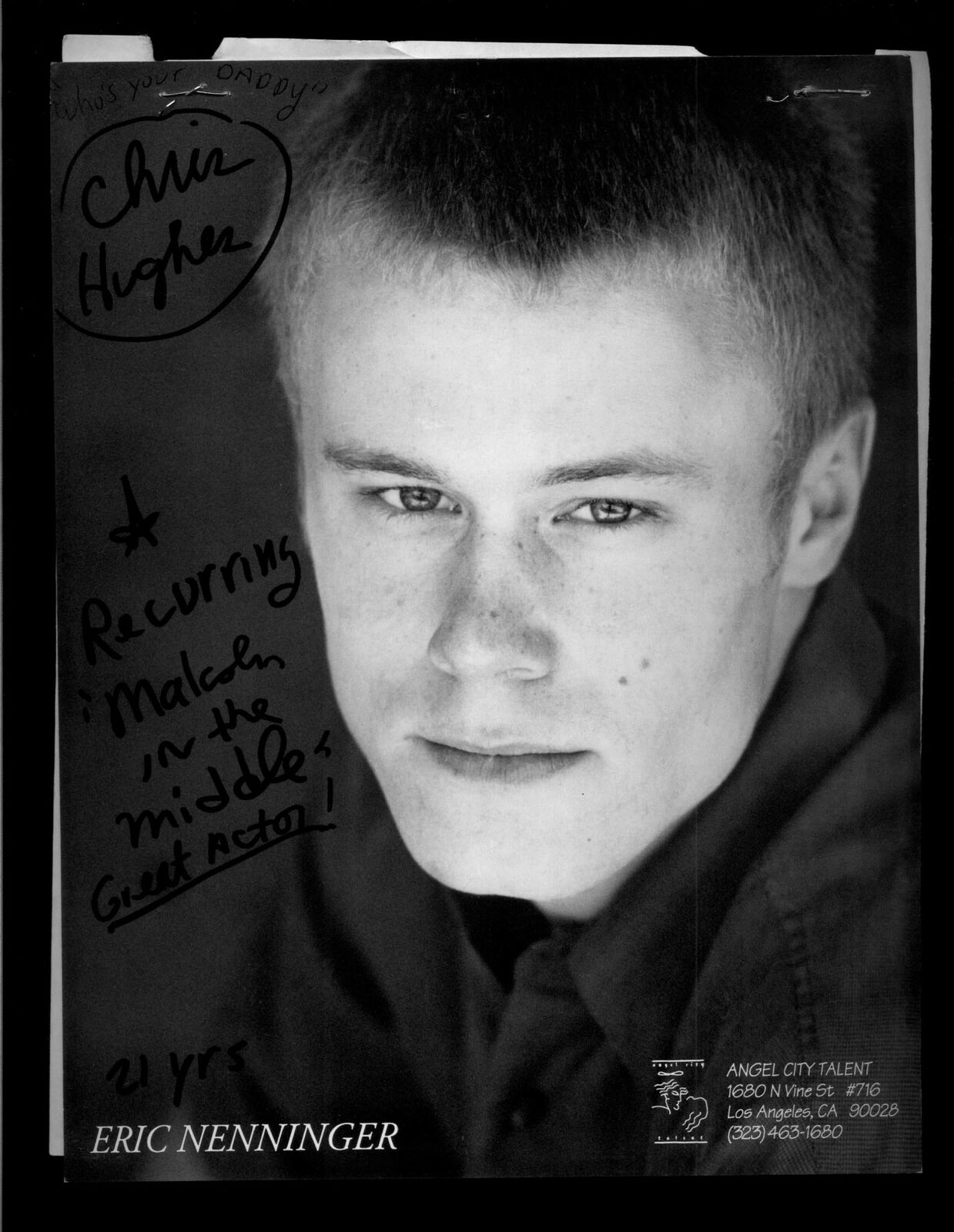 Eric Nenninger - 8x10 Headshot Photo Poster painting w/ Resume - Malcolm in the Middle