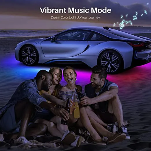 Car modification colorful voice-activated chassis lights