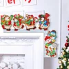 (US Local)Christmas Snowman Diamond Painting Door Corner Sign for Xmas Party Favors