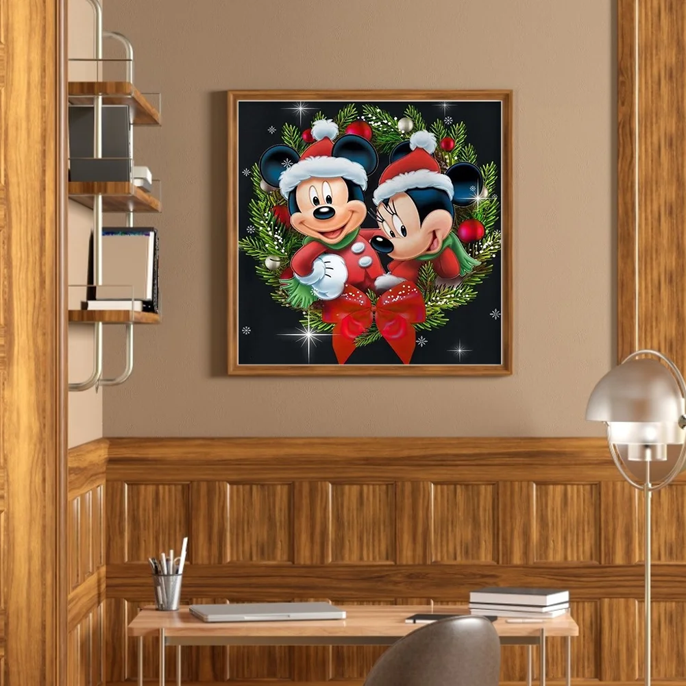 11CT Full Stamped Cross Stitch - Mickey Minnie(Canvas|40*40CM)