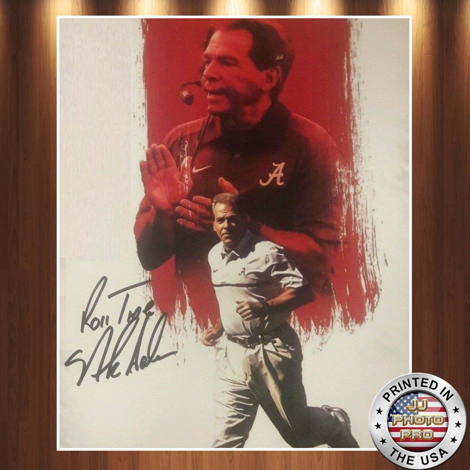 Nick Saban Autographed Signed 8x10 Photo Poster painting (Alabama Crimson Tide) REPRINT