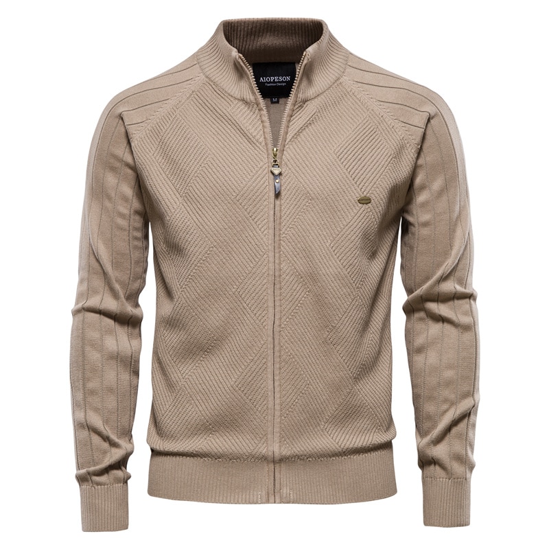 Men's Casual Quality Cotton Zipper Cardigan Knitted Jacket | ARKGET