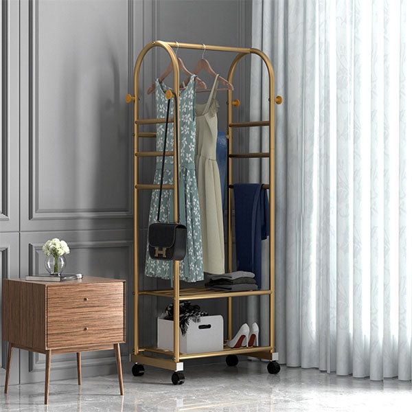 GLVEE Removable Double Layer Hanging Coat Rack