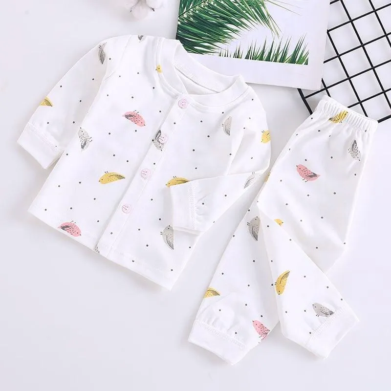 0-2 Years Soft Baby Clothes Set Spring Autumn Cotton Newborn Baby Boys Girls Clothes 2PCS Baby Pajamas Unisex Kids Clothing Sets