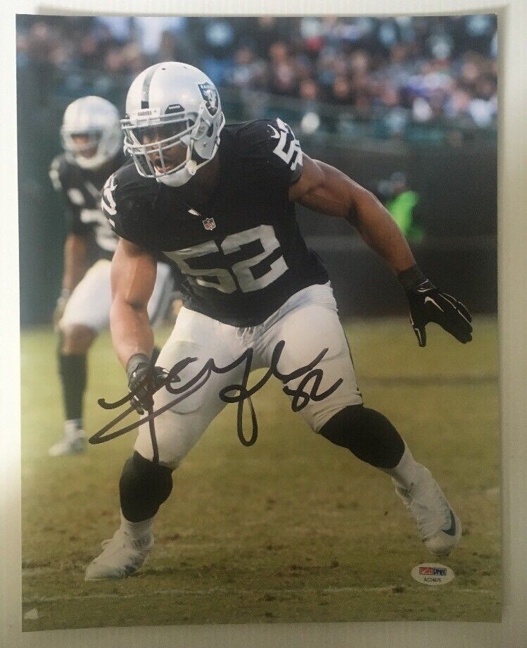 Khalil Mack Signed Autographed 11x14 Photo Poster painting Oakland Raiders DPY PSA/DNA COA 1