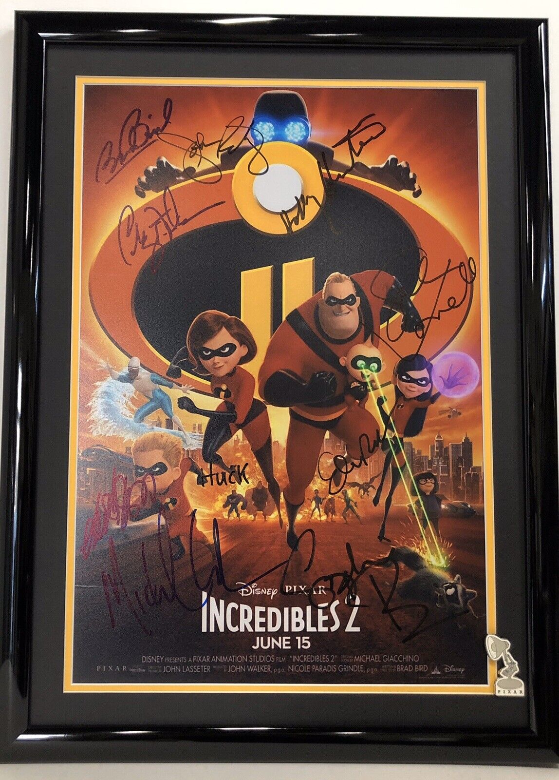 INCREDIBLES 2 cast Signed signed Autographed Framed Photo Poster painting 16x23 Disney Pixar