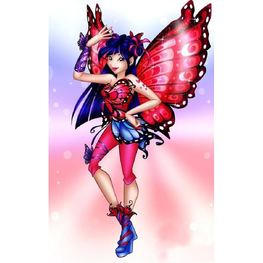 

Flower Wing Fairy - Round Drill Diamond Painting - 30*60CM (Big Size), 501 Original