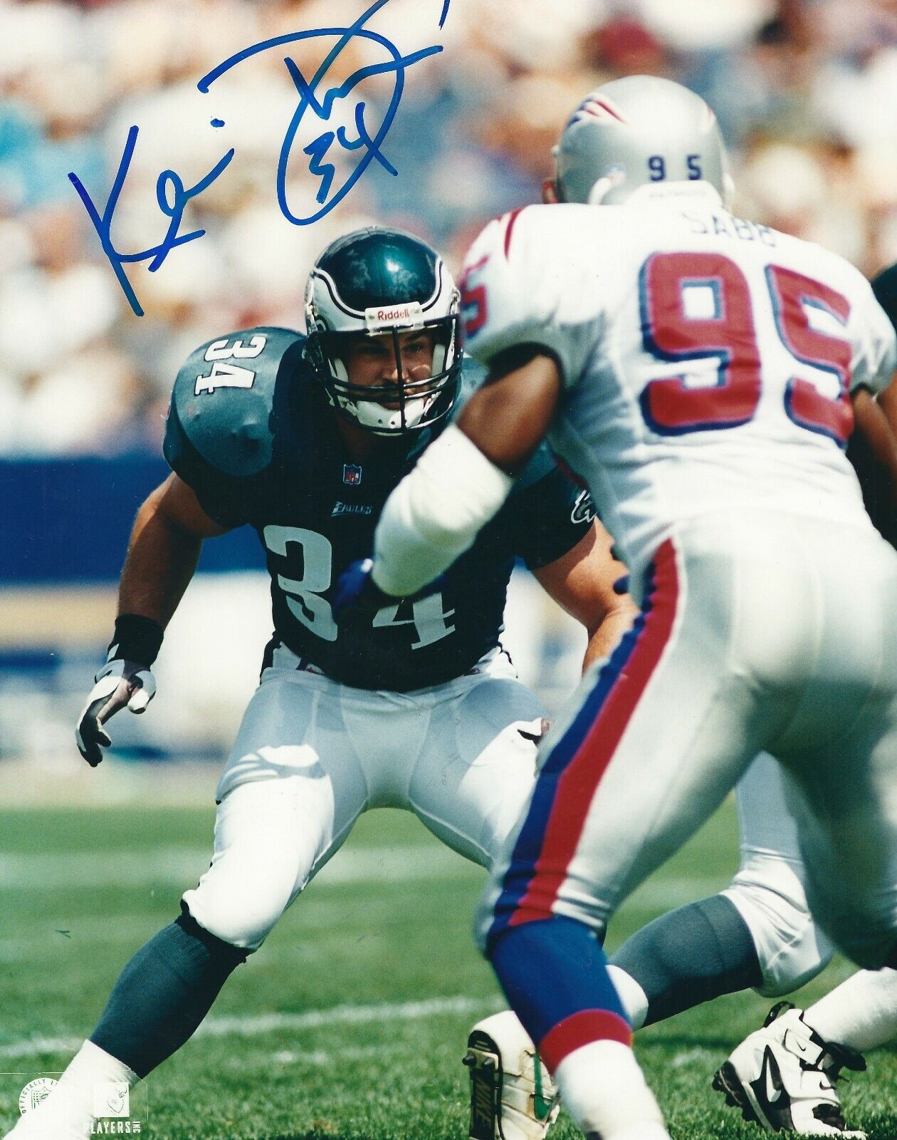 Autographed KEVIN TURNER Philadelphia Eagles 8x10 Photo Poster painting w/COA