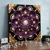 DIY Pearl Painting Purple Mandala for Home Decor with Frame(30*30cm)