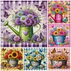 (Multi-Style) Butterfly And Flowers In Bucket-11CT Stamped Cross Stitch 45*45cm/17.72*17.72in