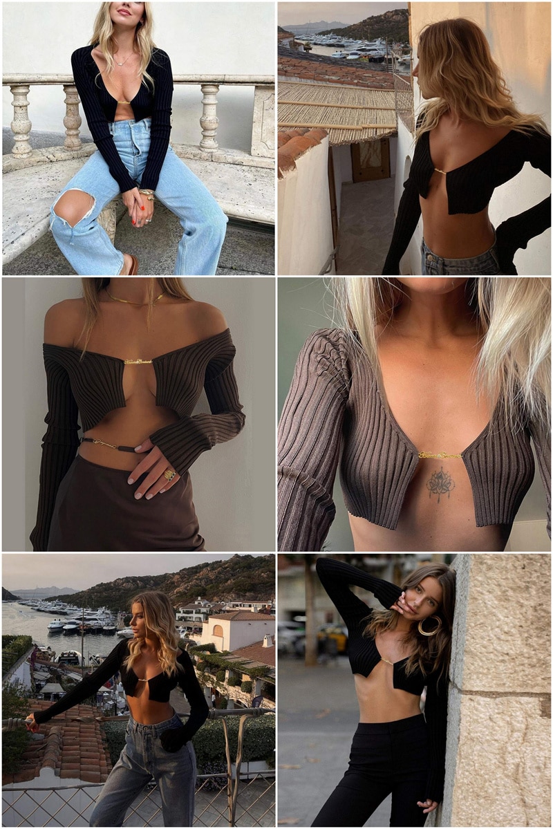 Ootddress Sexy Knitted Long Sleeve Cardigan Sweaters for Women Casual Shirts Ladies Ribbed Knit Cropped Tops Pullovers Femme 2025 26 Ootddress Sexy Knitted Long Sleeve Cardigan Sweaters for Women Casual Shirts Ladies Ribbed Knit Cropped Tops Pullovers Femme 2025
