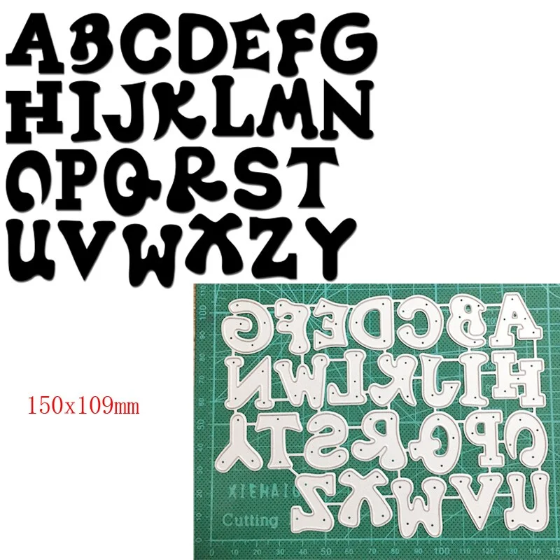 Craft Metal Cutting Dies Cut Die Mold Alphabets Letter Number Decoration Scrapbooking Dies Knife Mould Blade Punch Stencils Dies