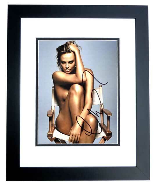 Charlize Theron Signed - Autographed Sexy Nude Actress 8x10 Photo Poster painting FRAMED